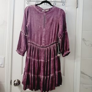 Purple boho dress